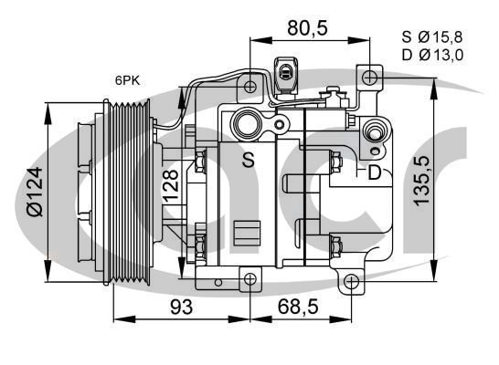ACR Kompressori, ilmastointilaite 134630