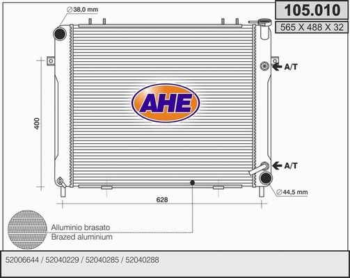AHE Jäähdytin,moottorin jäähdytys 105.010