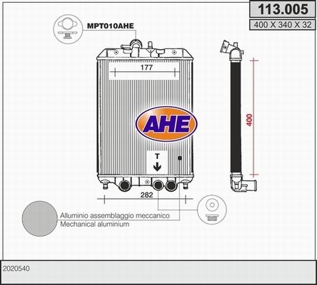 AHE Jäähdytin,moottorin jäähdytys 113.005