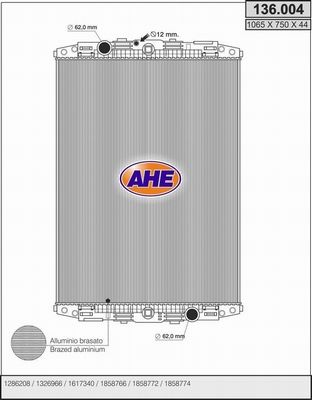 AHE Jäähdytin,moottorin jäähdytys 136.004