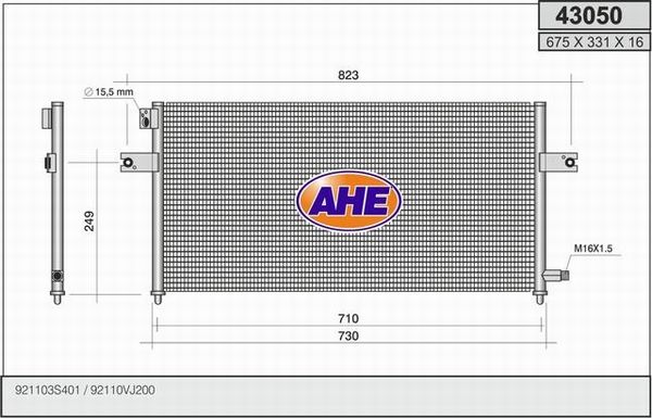 AHE Lauhdutin, ilmastointilaite 43050