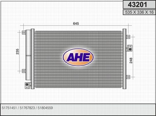 AHE Lauhdutin, ilmastointilaite 43201