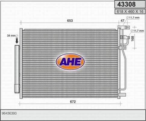 AHE Lauhdutin, ilmastointilaite 43308