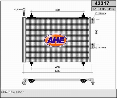 AHE Lauhdutin, ilmastointilaite 43317