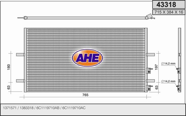 AHE Lauhdutin, ilmastointilaite 43318