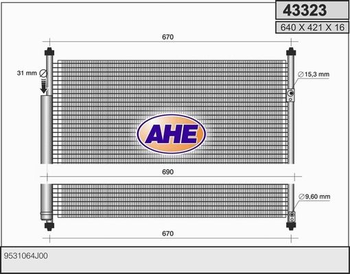 AHE Lauhdutin, ilmastointilaite 43323