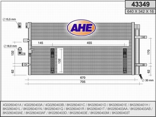 AHE Lauhdutin, ilmastointilaite 43349