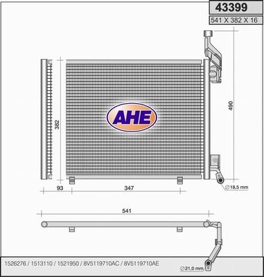 AHE Lauhdutin, ilmastointilaite 43399