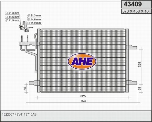 AHE Lauhdutin, ilmastointilaite 43409