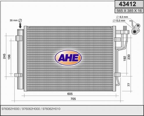 AHE Lauhdutin, ilmastointilaite 43412