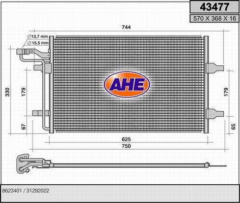 AHE Lauhdutin, ilmastointilaite 43477