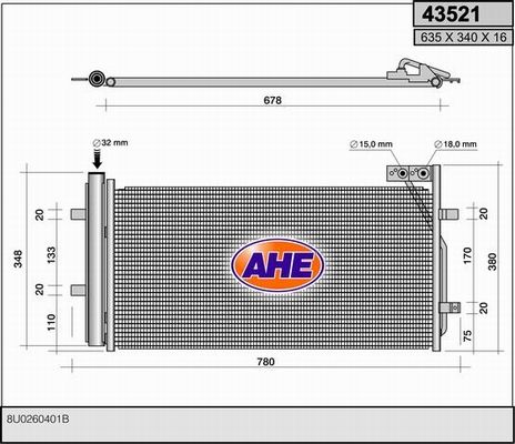 AHE Lauhdutin, ilmastointilaite 43521