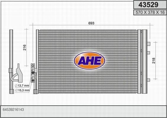 AHE Lauhdutin, ilmastointilaite 43529