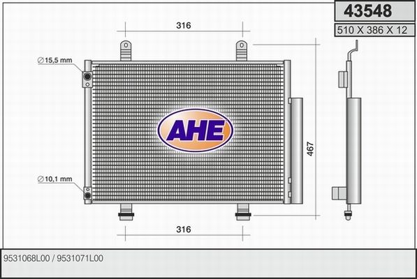 AHE Lauhdutin, ilmastointilaite 43548