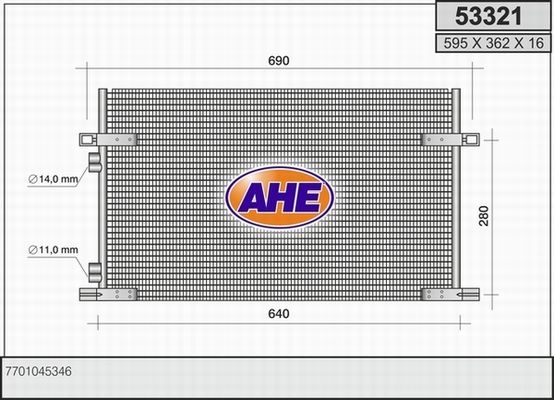 AHE Lauhdutin, ilmastointilaite 53321