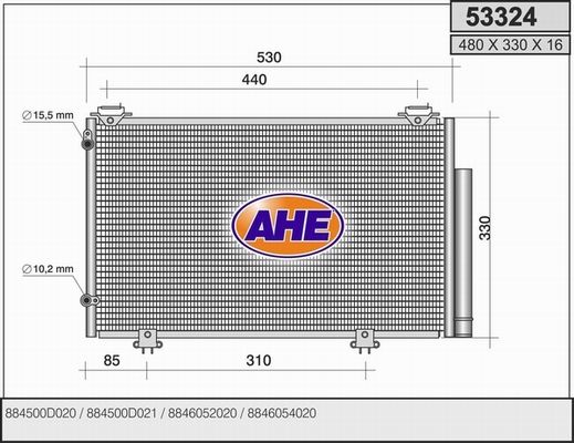 AHE Lauhdutin, ilmastointilaite 53324