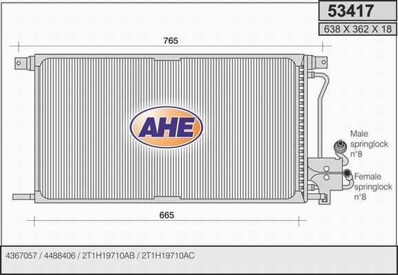 AHE Lauhdutin, ilmastointilaite 53417