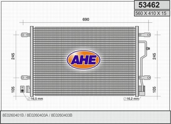 AHE Lauhdutin, ilmastointilaite 53462