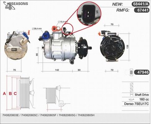 AHE Kompressori, ilmastointilaite 68441/A