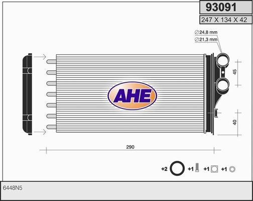 AHE Lämmityslaitteen kenno 93091