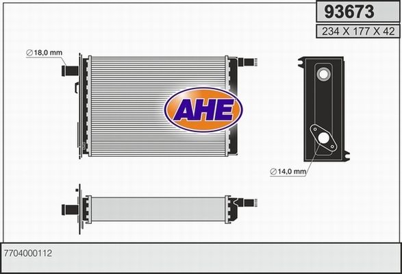 AHE Lämmityslaitteen kenno 93673