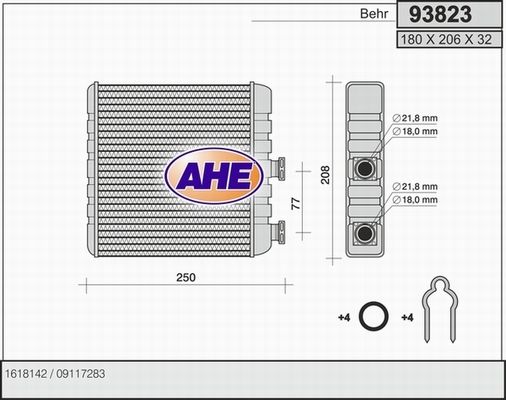 AHE Lämmityslaitteen kenno 93823