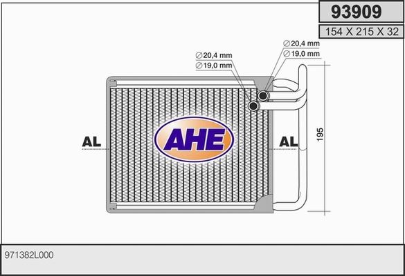 AHE Lämmityslaitteen kenno 93909