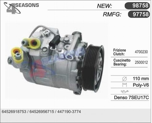 AHE Kompressori, ilmastointilaite 97758