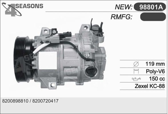 AHE Kompressori, ilmastointilaite 98801/A