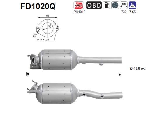 AS Noki-/hiukkassuodatin, korjaussarja FD1020Q