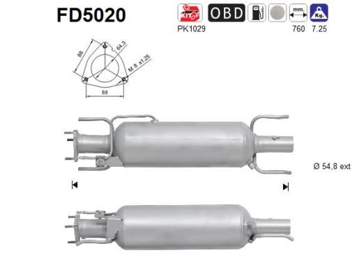 AS Noki-/hiukkassuodatin, korjaussarja FD5020