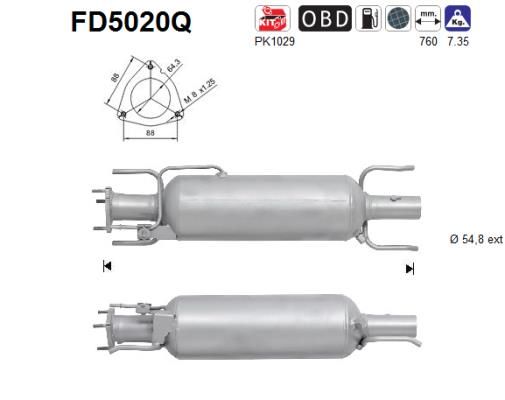 AS Noki-/hiukkassuodatin, korjaussarja FD5020Q