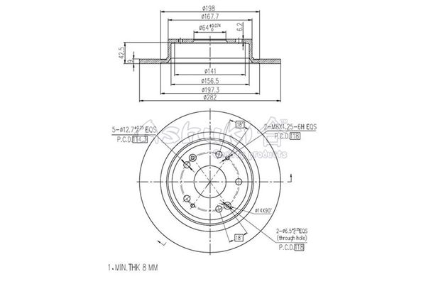 ASHUKI Jarrulevy H038-21