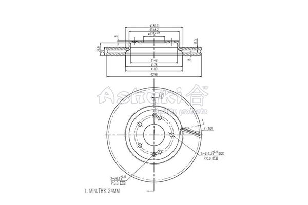 ASHUKI Jarrulevy SY606-18