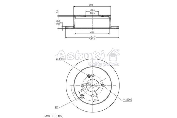 ASHUKI Jarrulevy Y089-17