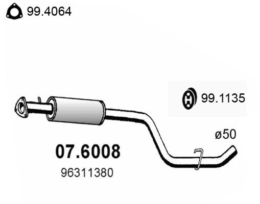 ASSO Keskiäänenvaimentaja 07.6008