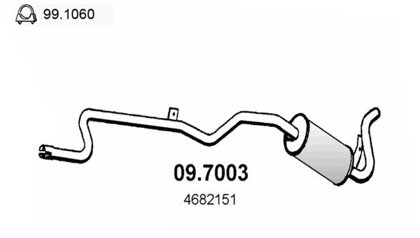 ASSO Takaäänenvaimentaja 09.7003