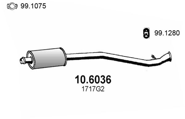 ASSO Keskiäänenvaimentaja 10.6036