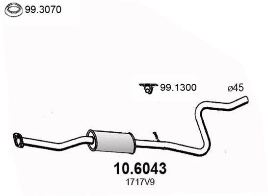 ASSO Keskiäänenvaimentaja 10.6043