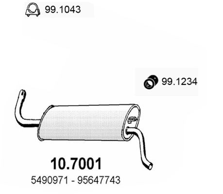 ASSO Takaäänenvaimentaja 10.7001