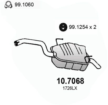 ASSO Takaäänenvaimentaja 10.7068