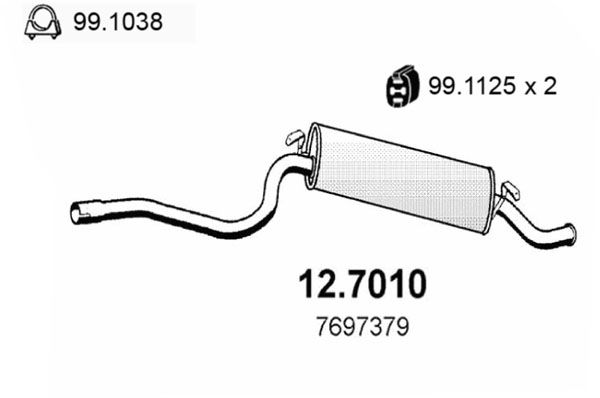 ASSO Takaäänenvaimentaja 12.7010