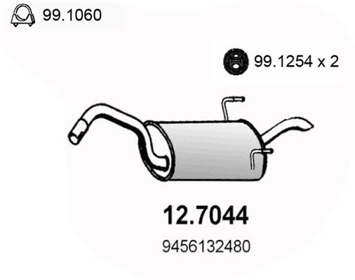 ASSO Takaäänenvaimentaja 12.7044