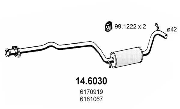 ASSO Keskiäänenvaimentaja 14.6030