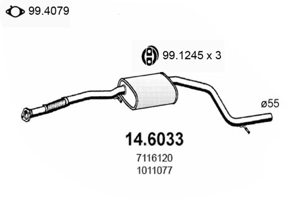 ASSO Keskiäänenvaimentaja 14.6033