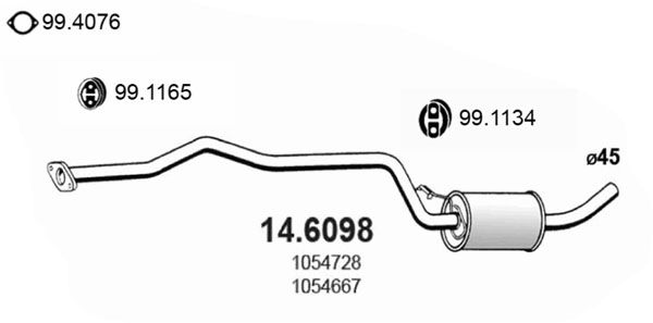 ASSO Keskiäänenvaimentaja 14.6098