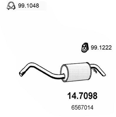 ASSO Takaäänenvaimentaja 14.7098