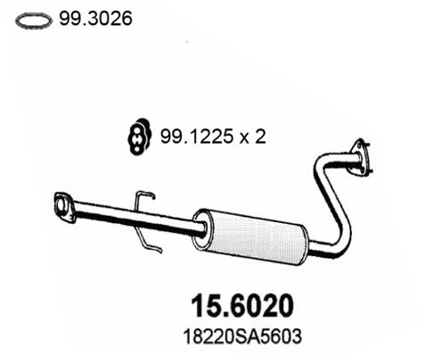 ASSO Keskiäänenvaimentaja 15.6020