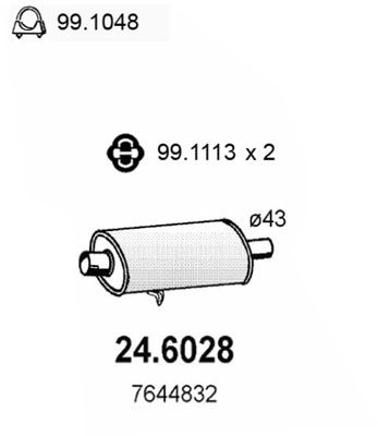 ASSO Keskiäänenvaimentaja 24.6028