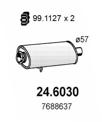 ASSO Keskiäänenvaimentaja 24.6030